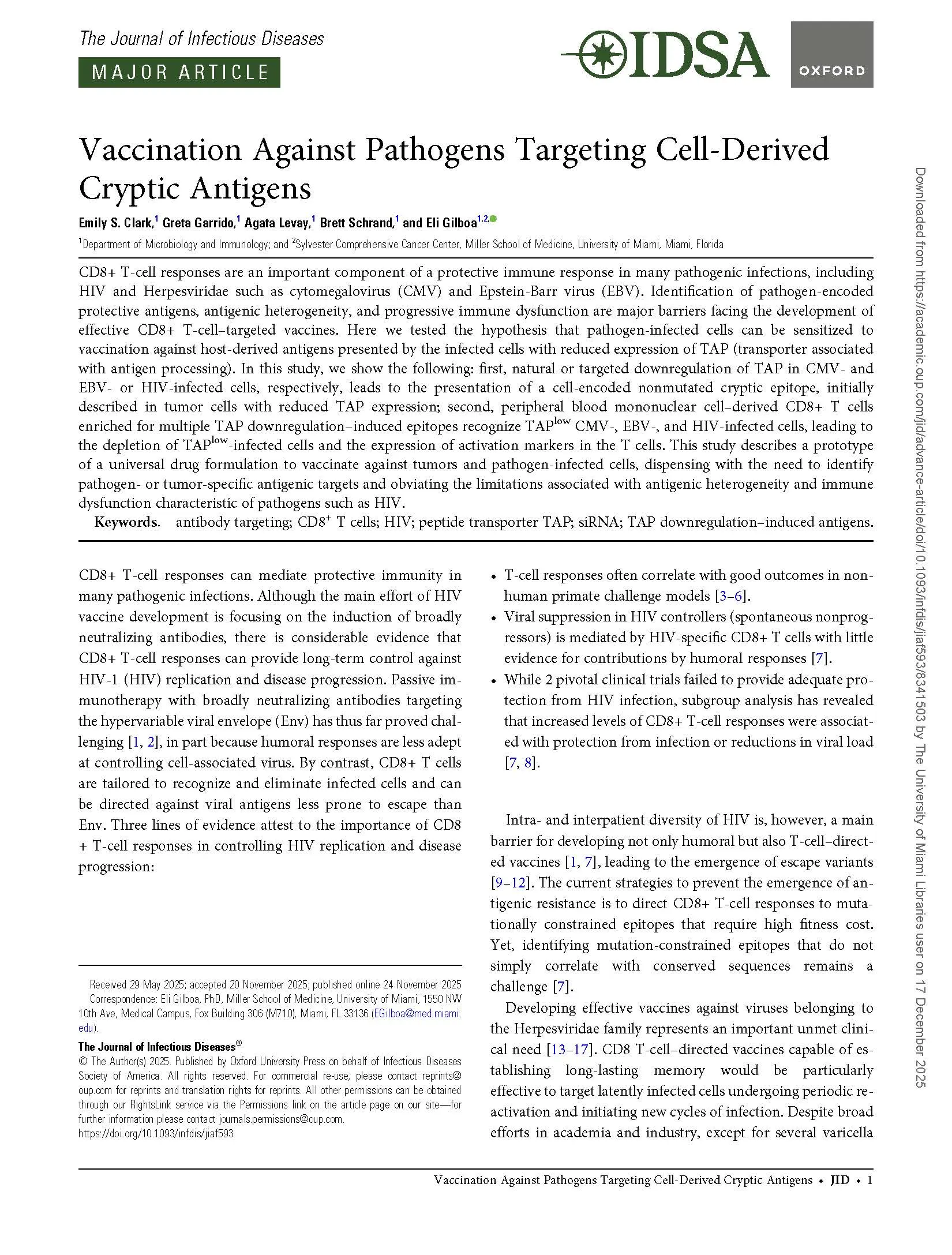 The Journal of Infectious Diseases, 2025